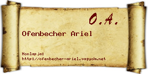 Ofenbecher Ariel névjegykártya